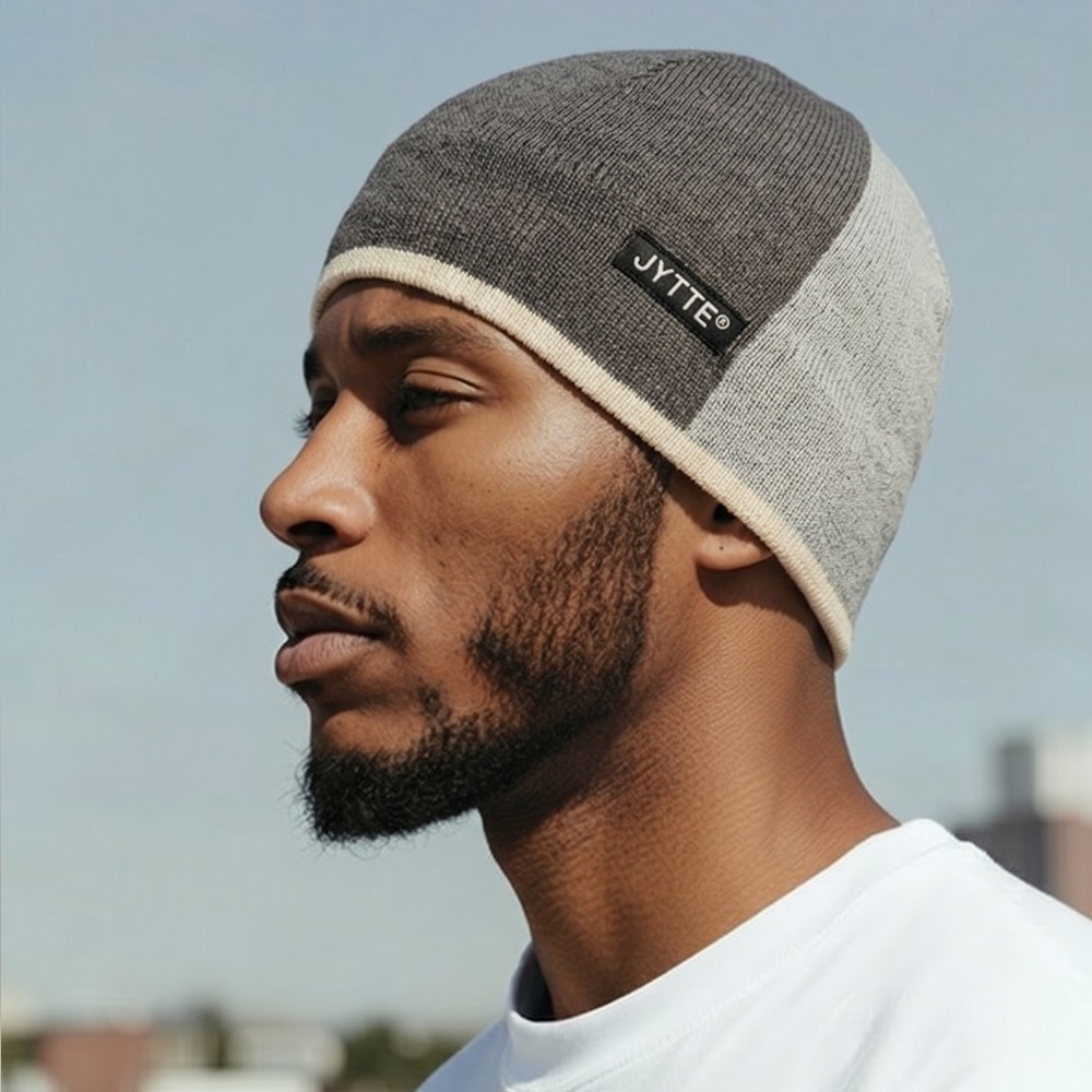 🟫 Jytte Vintage Colorblock Wool Beanie Made in USA